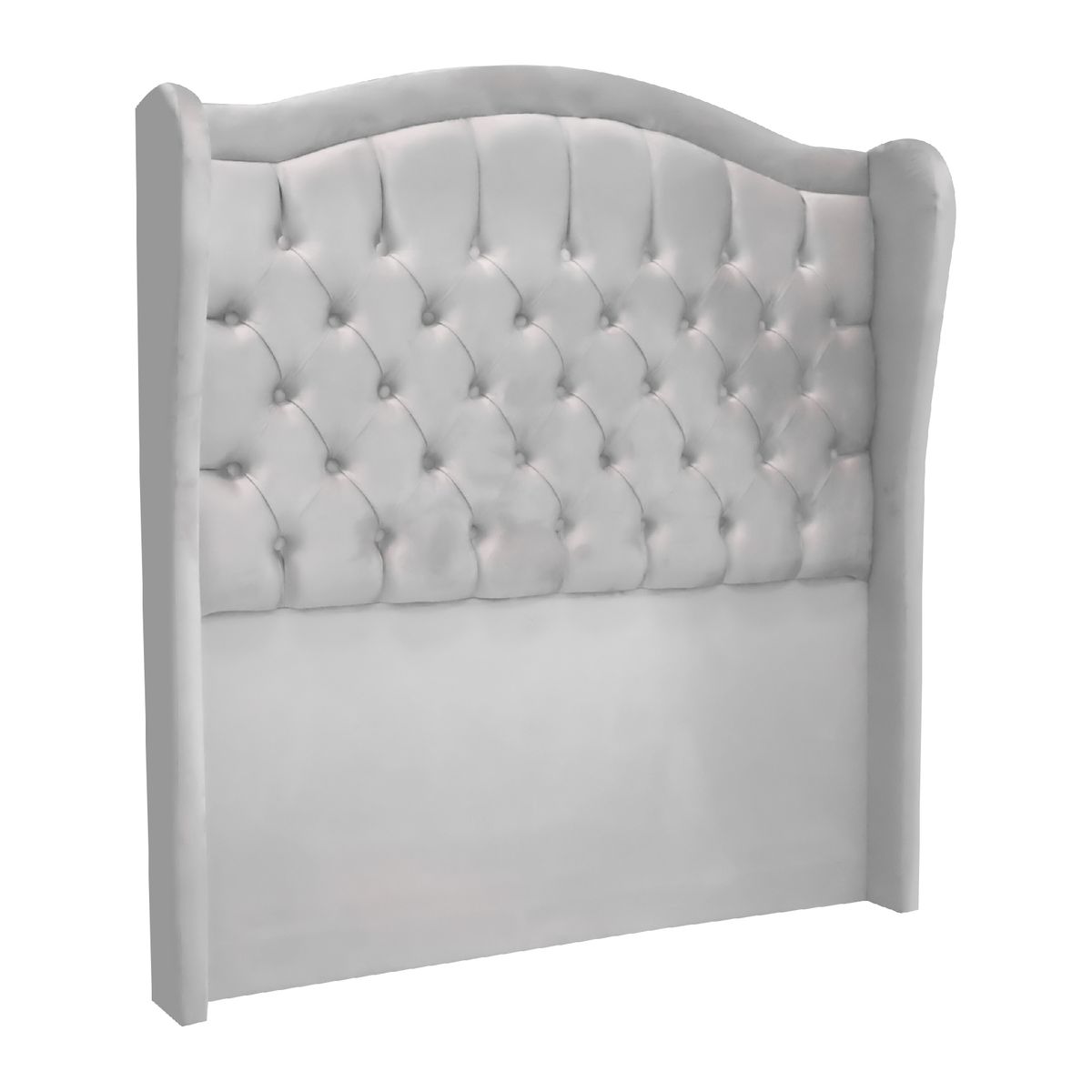 MUEBLES MACRUMO - Cama tapizada Princesa King 2 tarimas - Color Gris claro