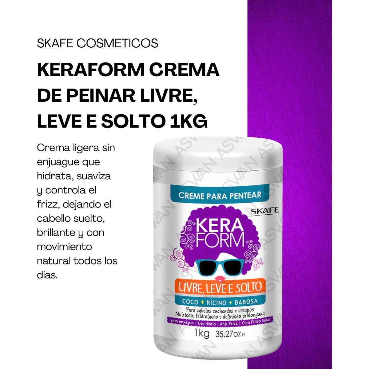 GENERICO - KERAFORM CREMA DE PEINAR LIVRE LEVE E SOLTO 1KG - SKAFE