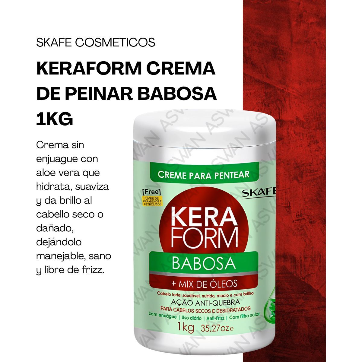 GENERICO - KERAFORM CREMA DE PEINAR BABOSA 1KG - SKAFE