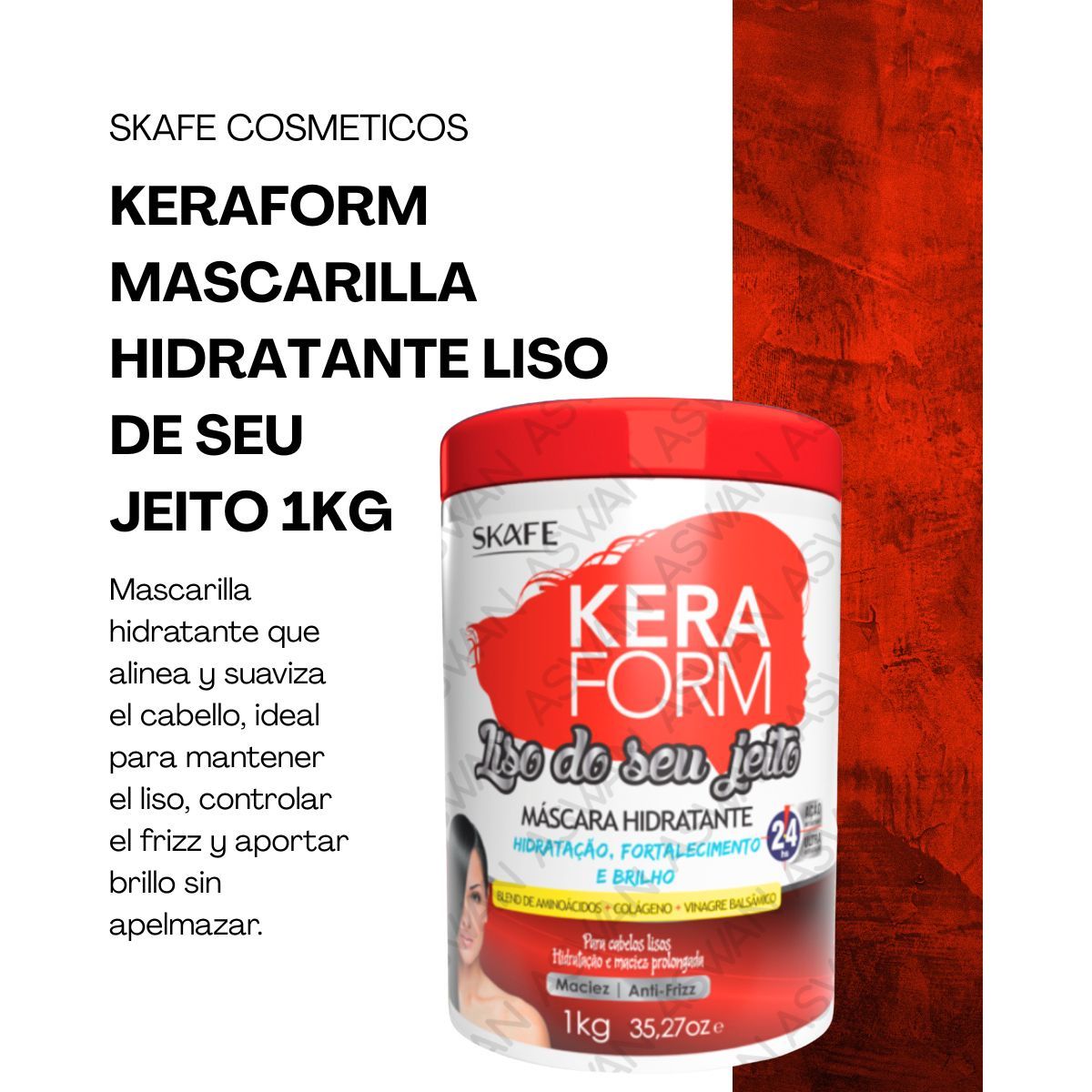 GENERICO - KERAFORM MASCARILLA HIDRATANTE LISO DE SEU JEITO 1KG - SKAFE