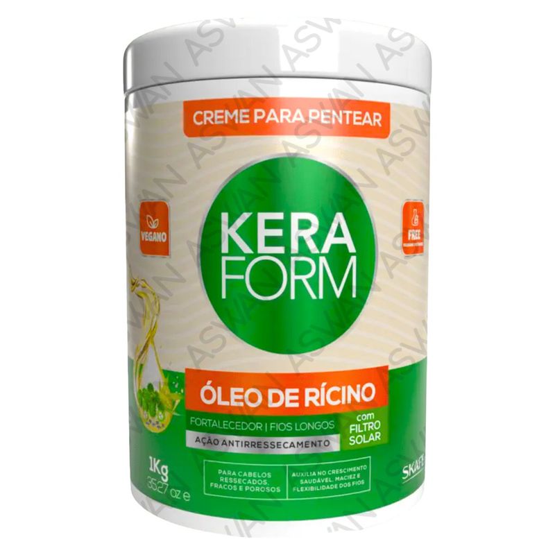 GENERICO - KERAFORM CREMA DE PEINAR OLEO DE RICINO CON FILTRO SOLAR 1KG - SKAFE