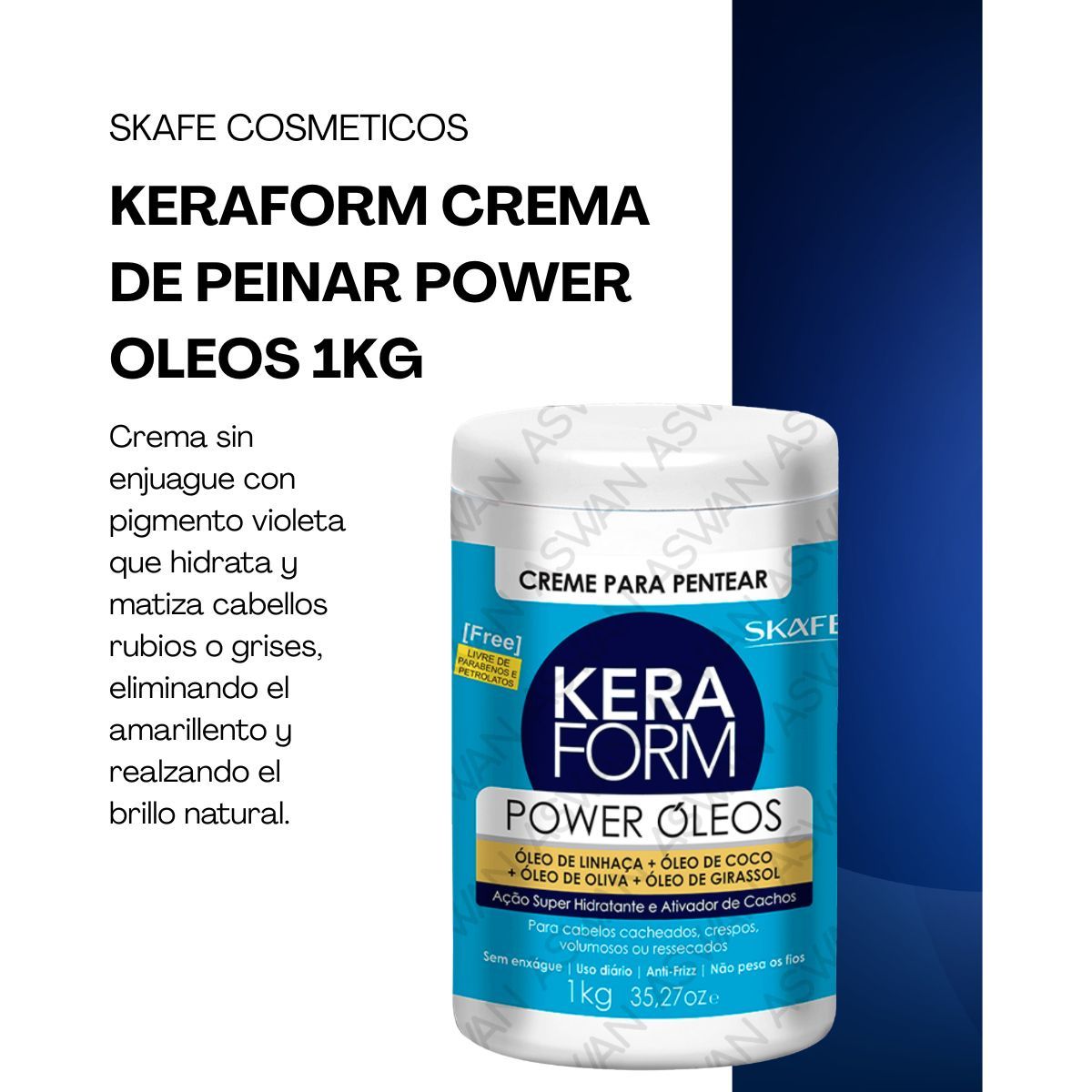 GENERICO - KERAFORM CREMA DE PEINAR POWER OLEOS 1KG - SKAFE