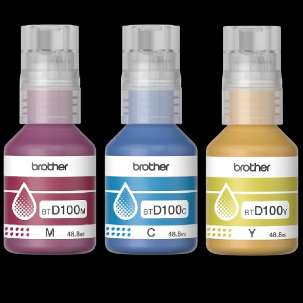 BROTHER - Tinta Brother Colores Magenta Cyan Yellow 488ml - BTD100CL3PK