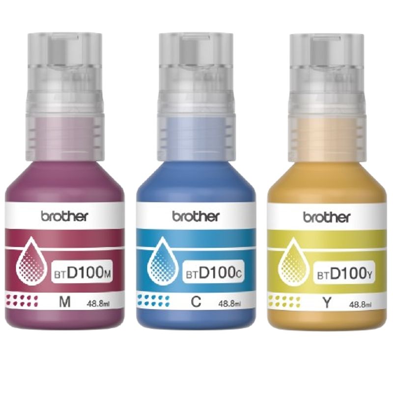 BROTHER - Tinta Brother Colores Magenta Cyan Yellow 488ml - BTD100CL3PK