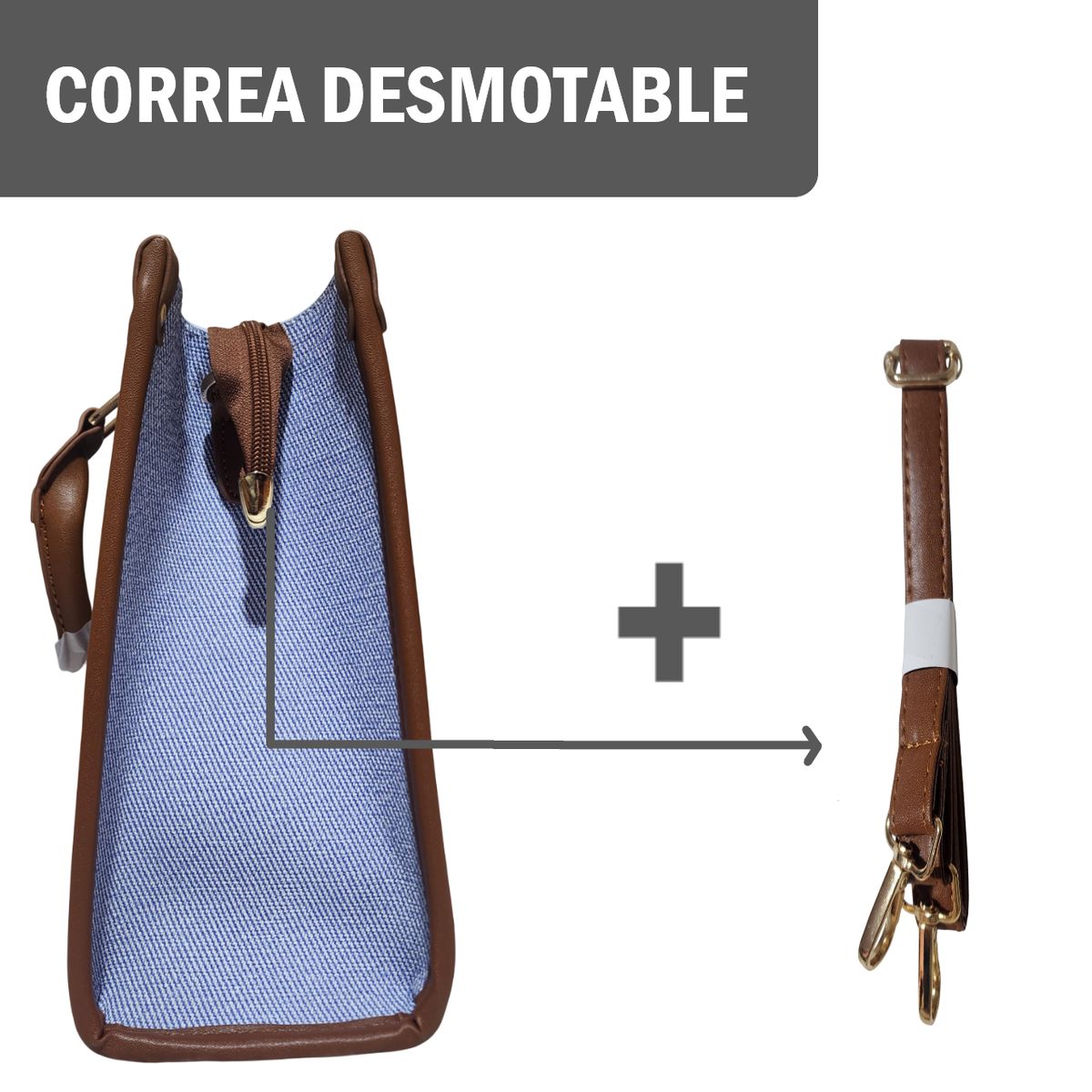 GENERICO - Cartera Bolso de Mano con Correa de Hombro Diseño Casual Elegante
