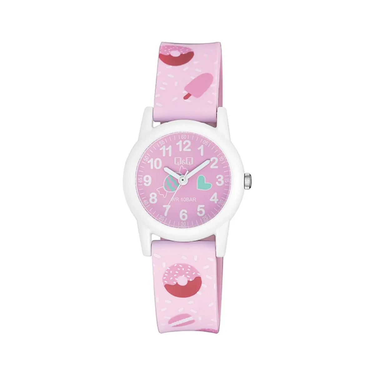 Q&Q - Reloj Q&Q para Niñas Acuático Resistente 10 BAR Donas Dulces