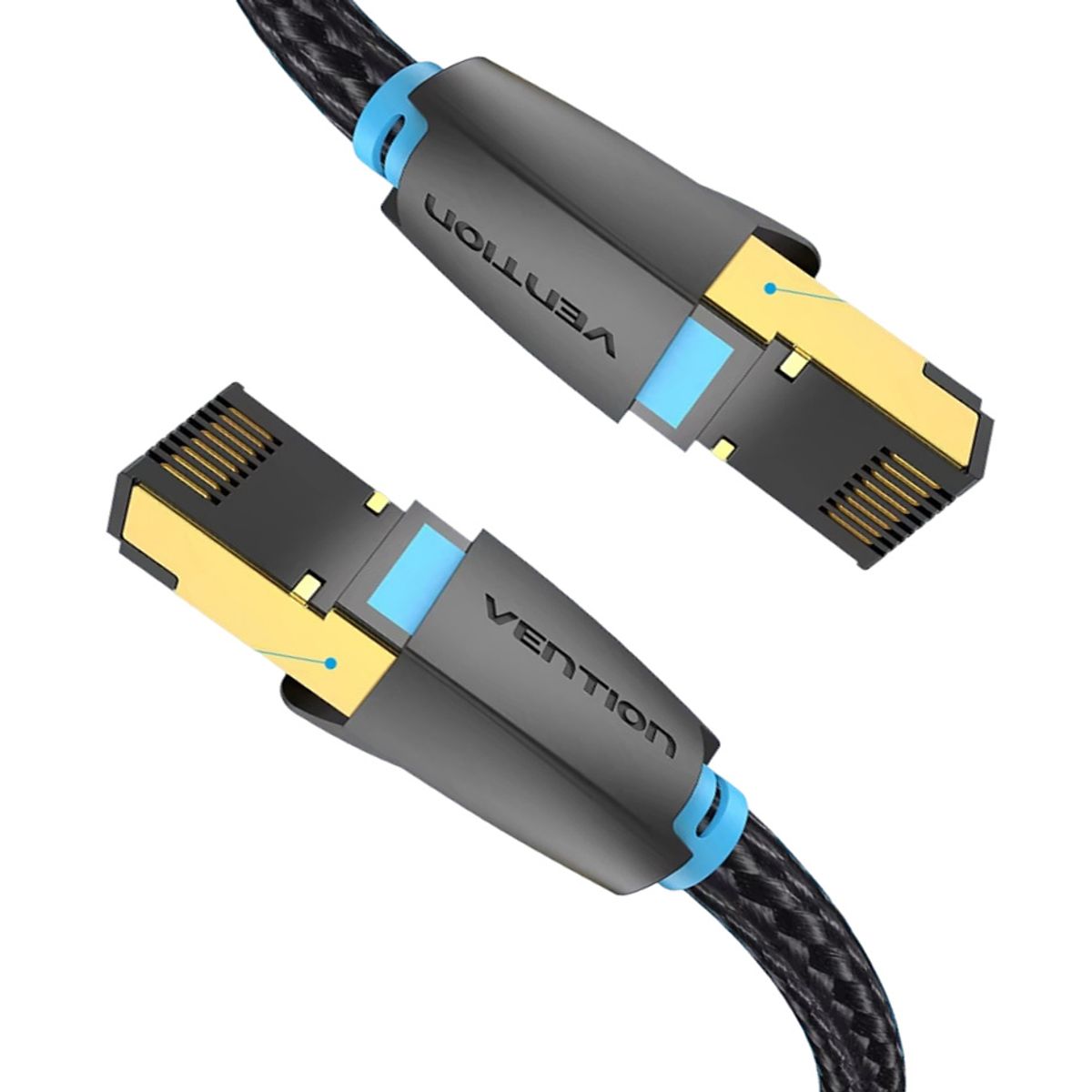 VENTION - Cable Red 50cm RJ45 Categoria-8 PREMIUM Ethernet GAMER PC Tv