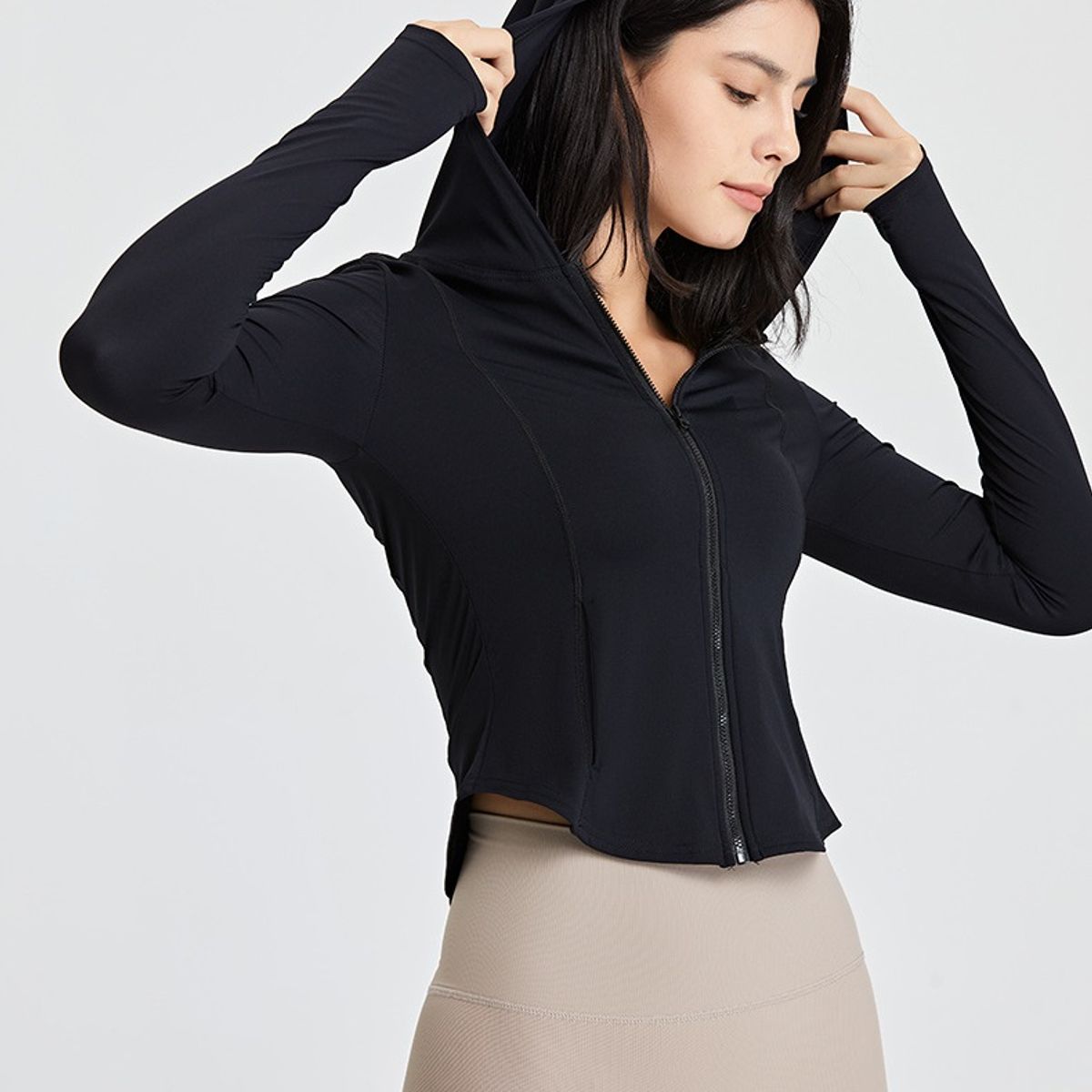 GENERICO - CASACA DEPORTIVA FIT JACKET CON CAPUCHA