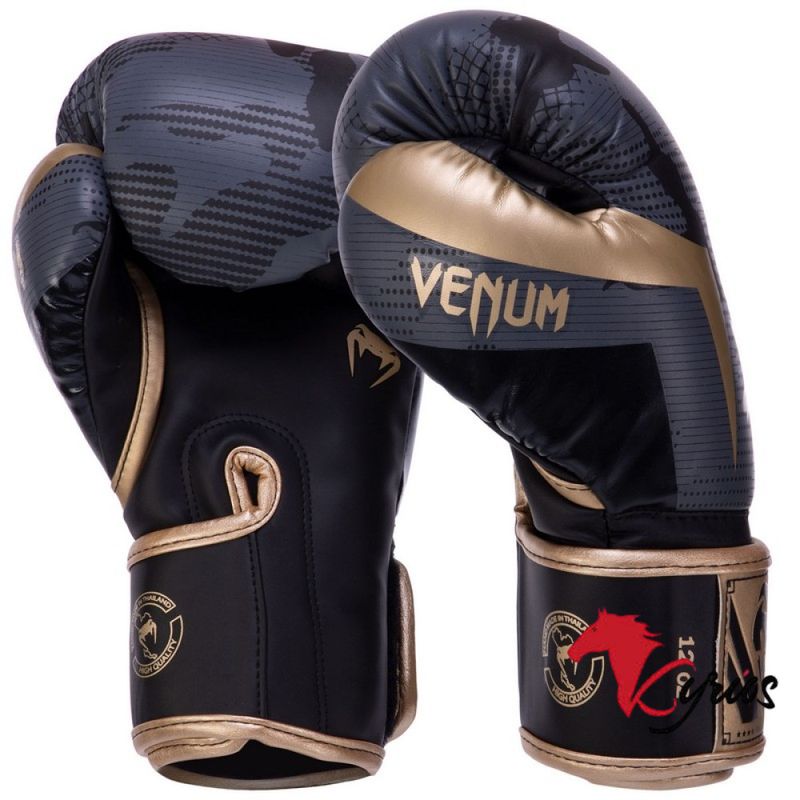 NO LOGO - Guantes De Box Venum 3.0 De 8onz Plomo-Dorado