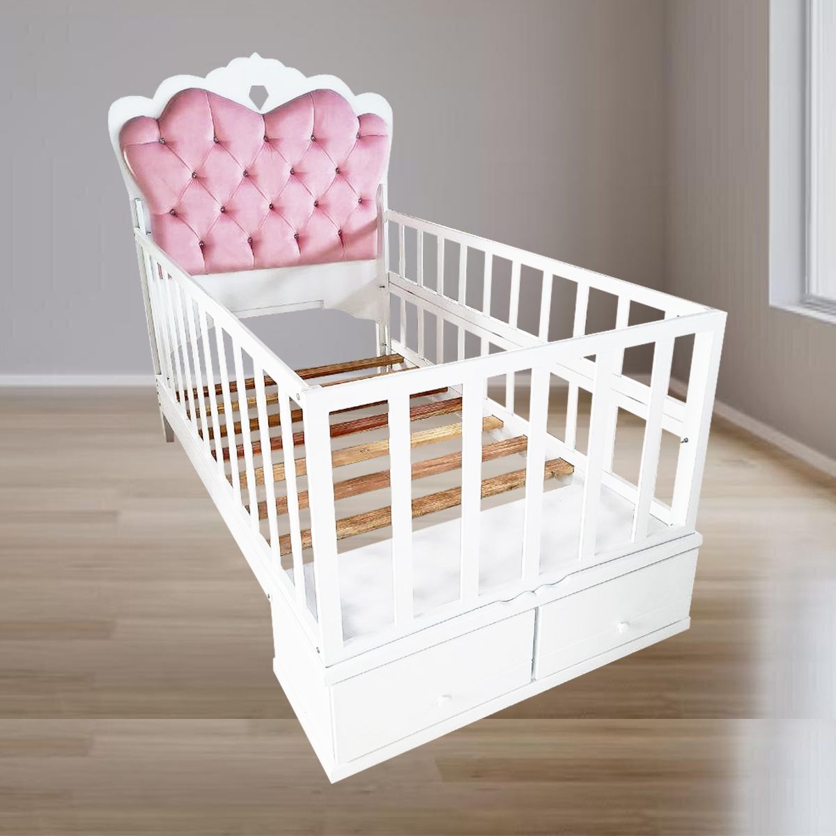 GENERICO - CAMA CORRAL DE PLAZA Y MEDIA BLANCO