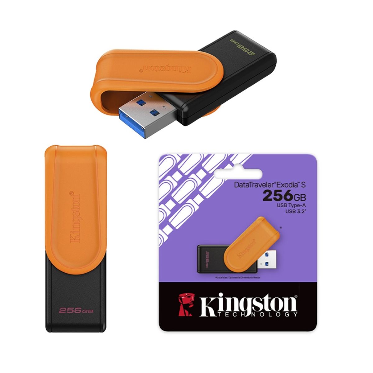 KINGSTON - Memoria USB Kingston DataTraveler Exodia S 256GB USB32 Gen1