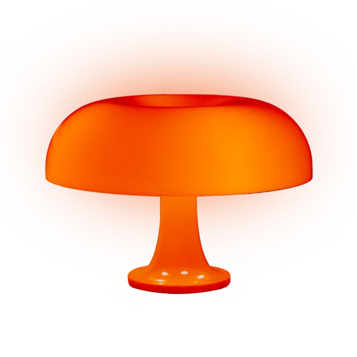 GENERICO - Lámpara de mesa con forma hongo Naranja LED - Estilo Retro