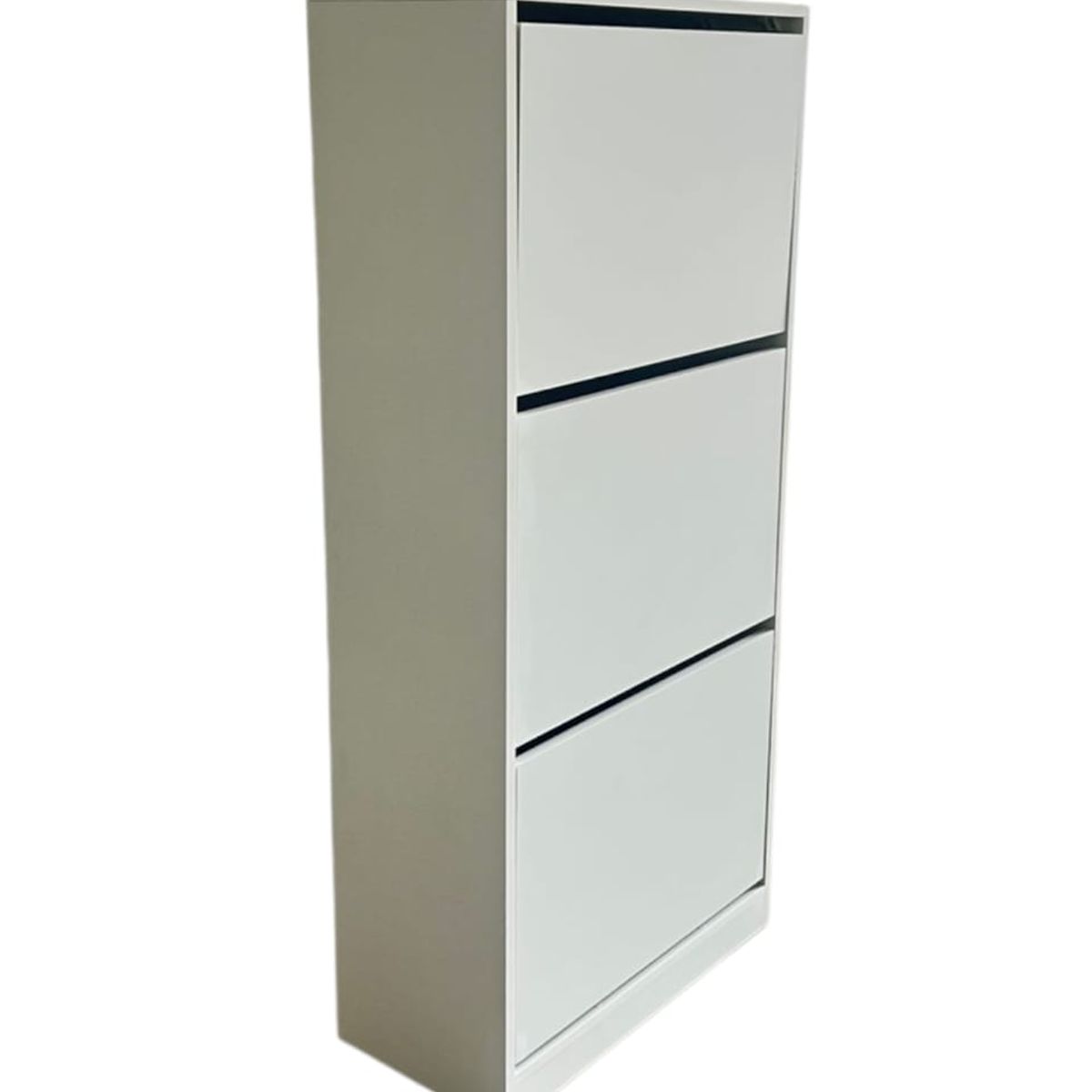 GENERICO - Zapatera Vertical de 3 Puertas (Blanca - Melamina)