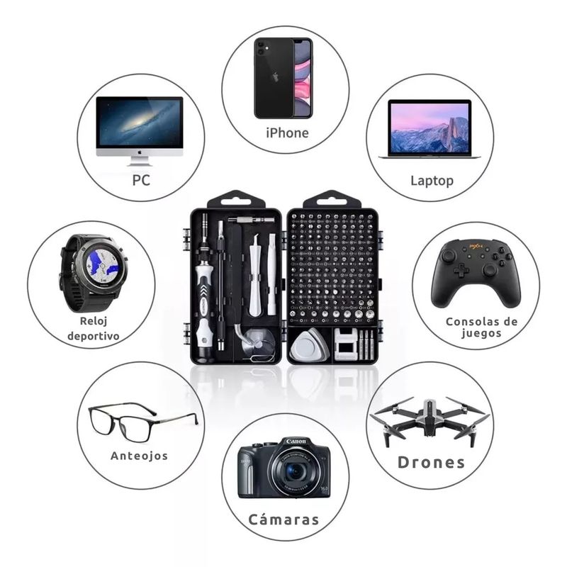 SEISA - Set De 110 Destornilladores Magnéticos De Precisión Profesional