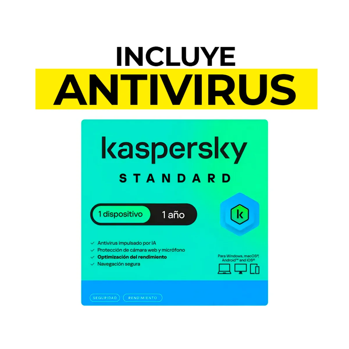 MICROSOFT - MICROSOFT 365 FAMILIA IA COPILOT +ANTIVIRUS KASPERSKY LICENCIA FISICA