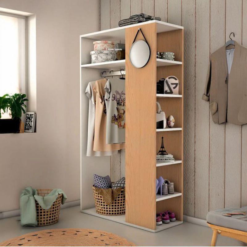NACION MUEBLES - CLOSET ORGANIZADOR VENUS NACION MUEBLES BLANCO Y ROBLE