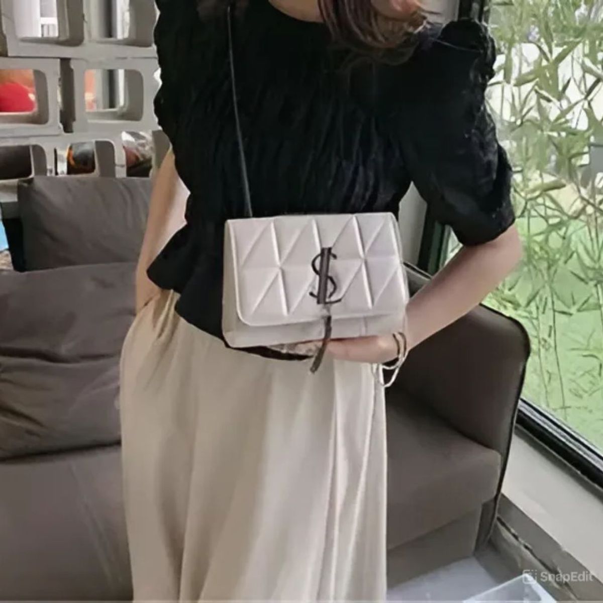 GENERICO - Bolso de mano para mujer con cadena larga