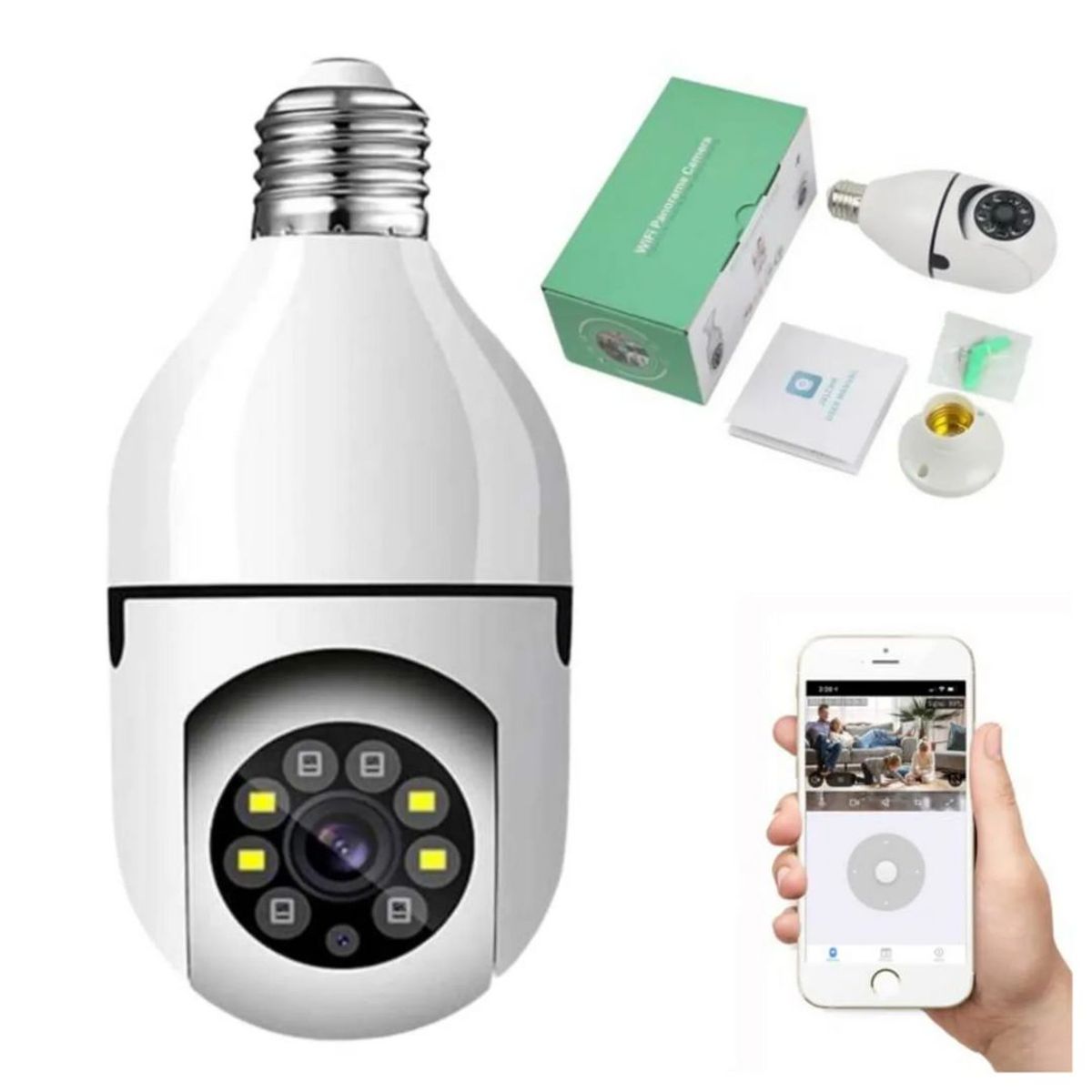 GENERICO - Foco Camara 360° Con Wifi