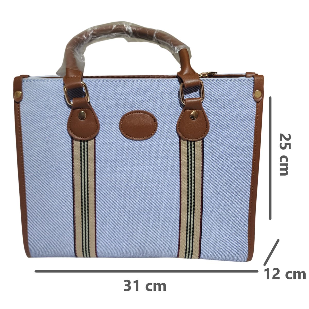 GENERICO - Bolso Cartera Clásica de Mano con Toque Moderno y Correa Larga