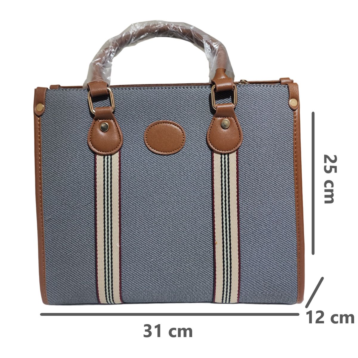 GENERICO - Bolso Cartera Clásica de Mano con Toque Moderno y Correa Larga