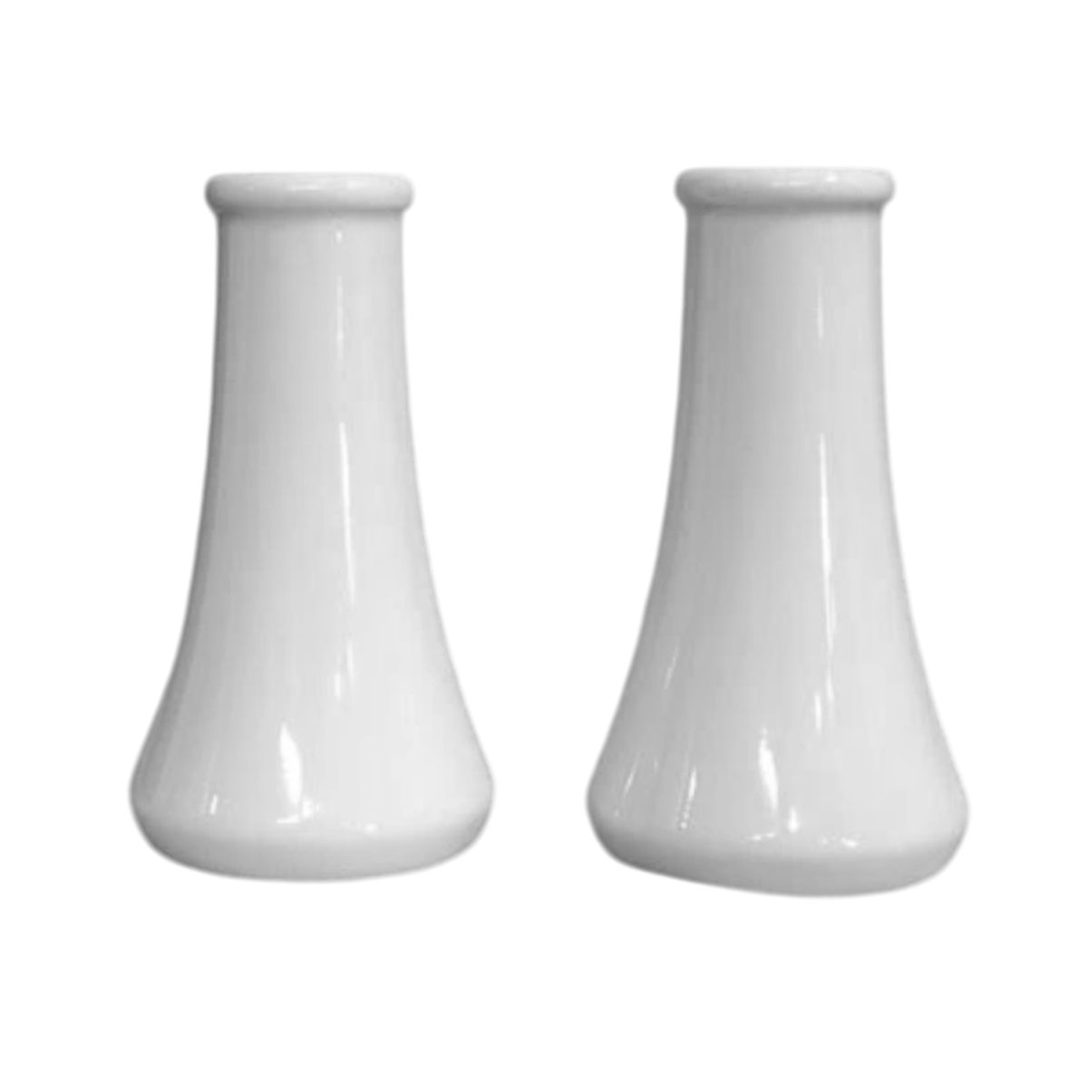 INSPIRA - Set de 2 Floreros de Cerámica Blanco Decorativo