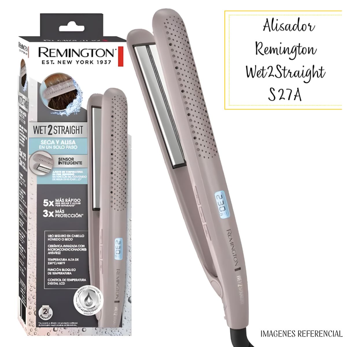 REMINGTON - Plancha Alisadora Remington Wet2 Straight - S27A