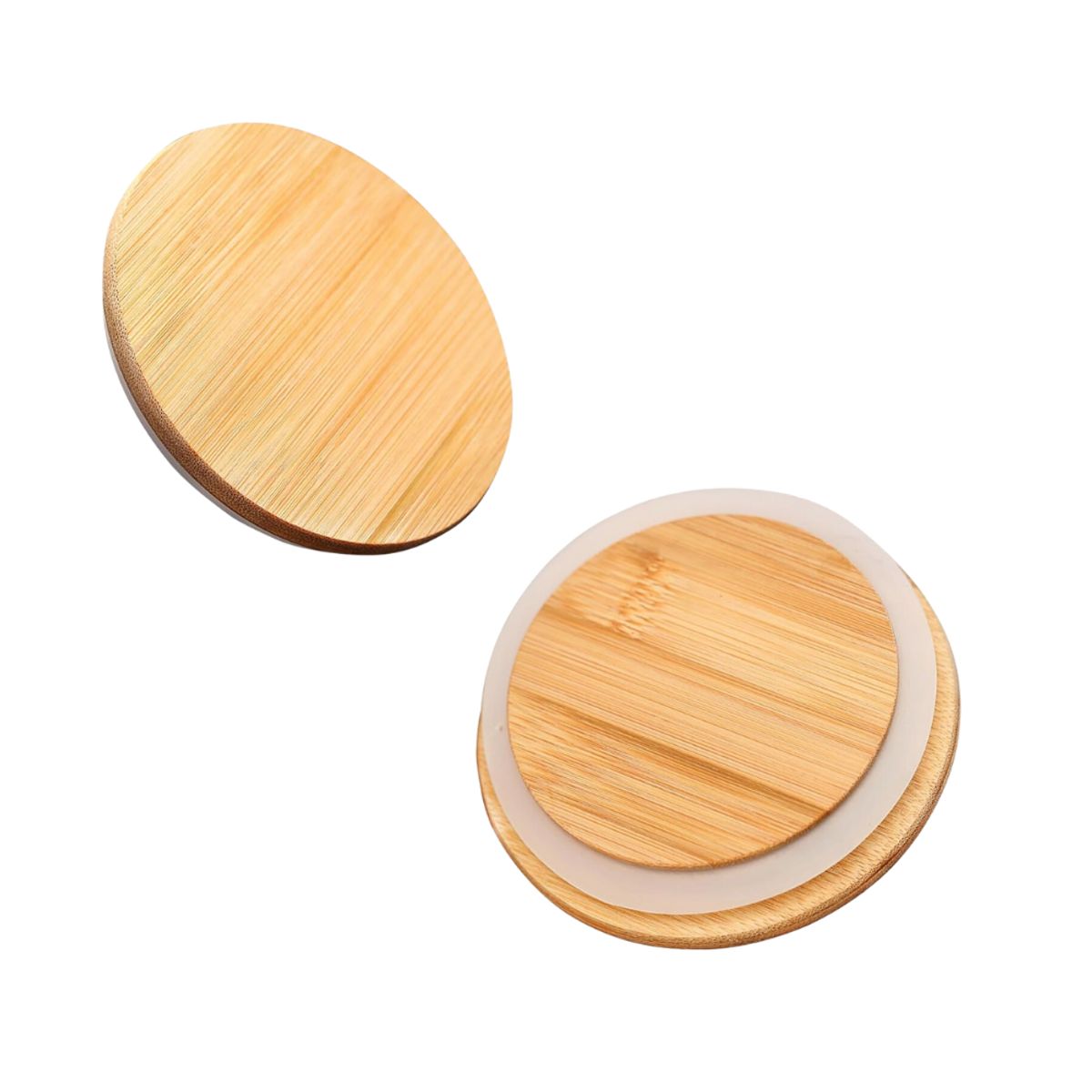 INSPIRA - Set 2 Frascos de Vidrio Borosilicato con Tapa de Bambú 700 ml