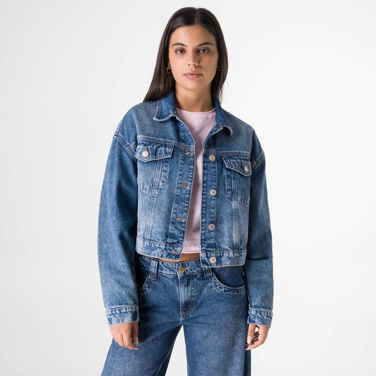 SQUEEZE - Casaca Denim Mujer Minty Squeeze