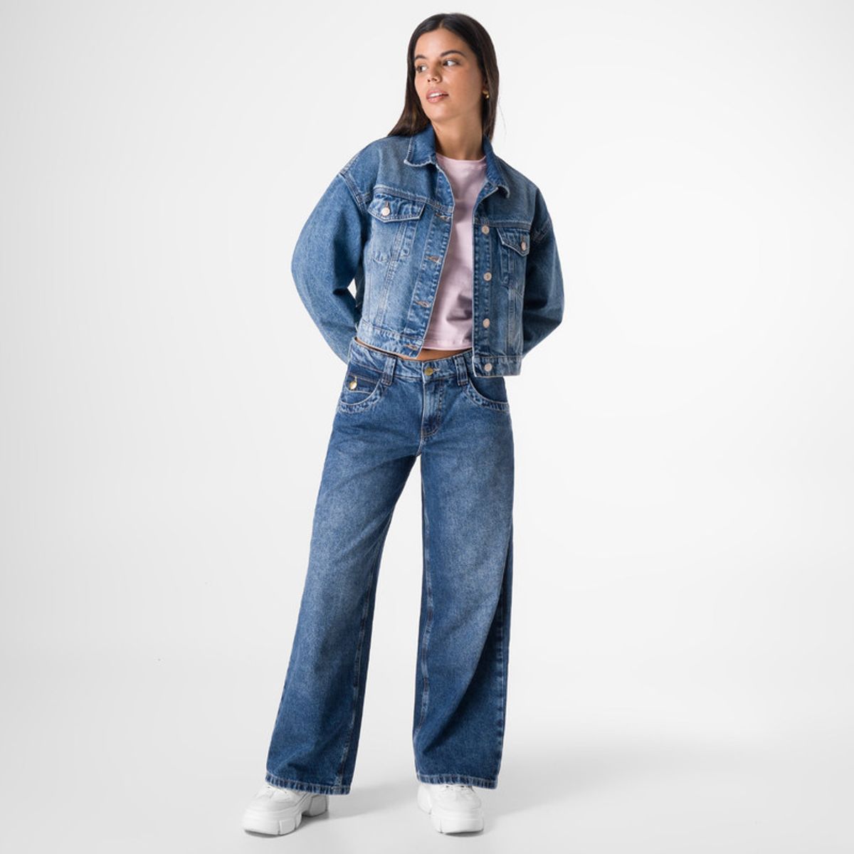 SQUEEZE - Casaca Denim Mujer Minty Squeeze
