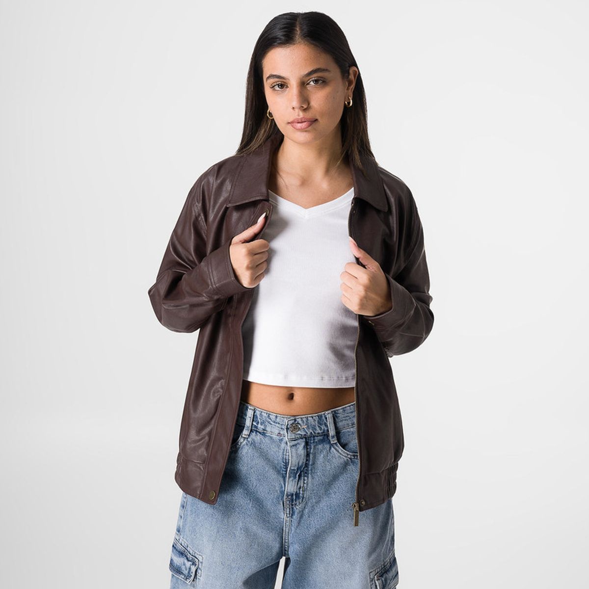 SQUEEZE - Casaca Cuerina Mujer Ratzie Squeeze