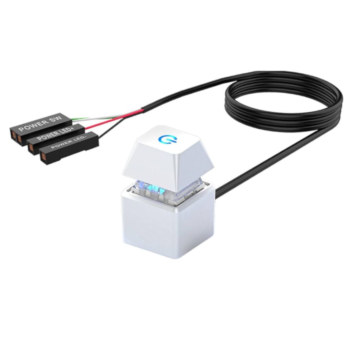 GENERICO - Boton Power Extensor Encendido Mecanico RGB PC Gamer 2m