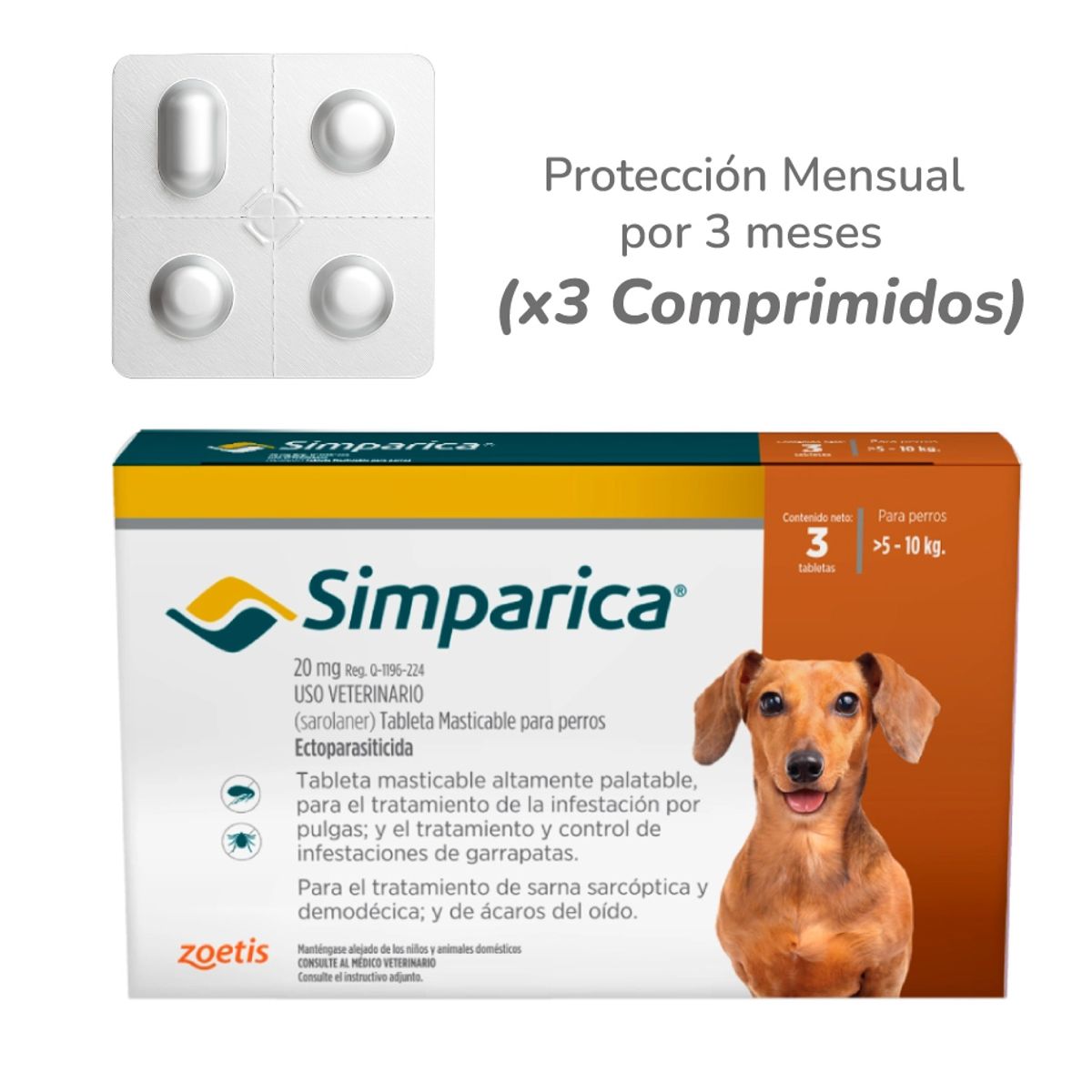 SIMPARICA - Simparica para perros de 5 - 10 kg