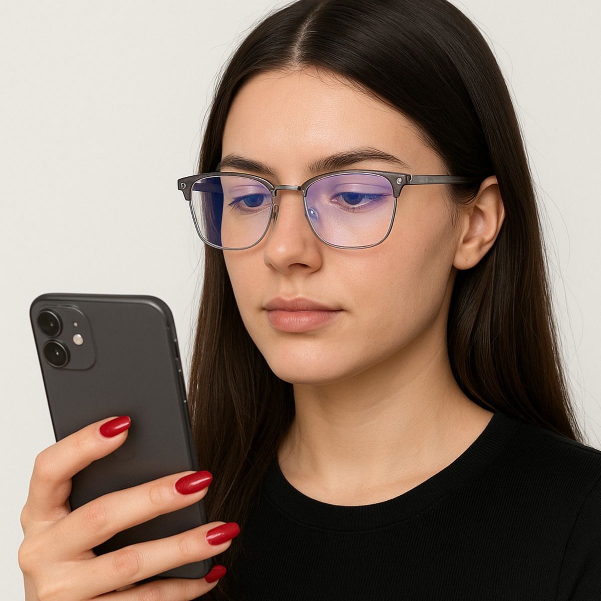 GENERICO - Lentes Premium Gris  Modelo Clásico Con Filtro Azul