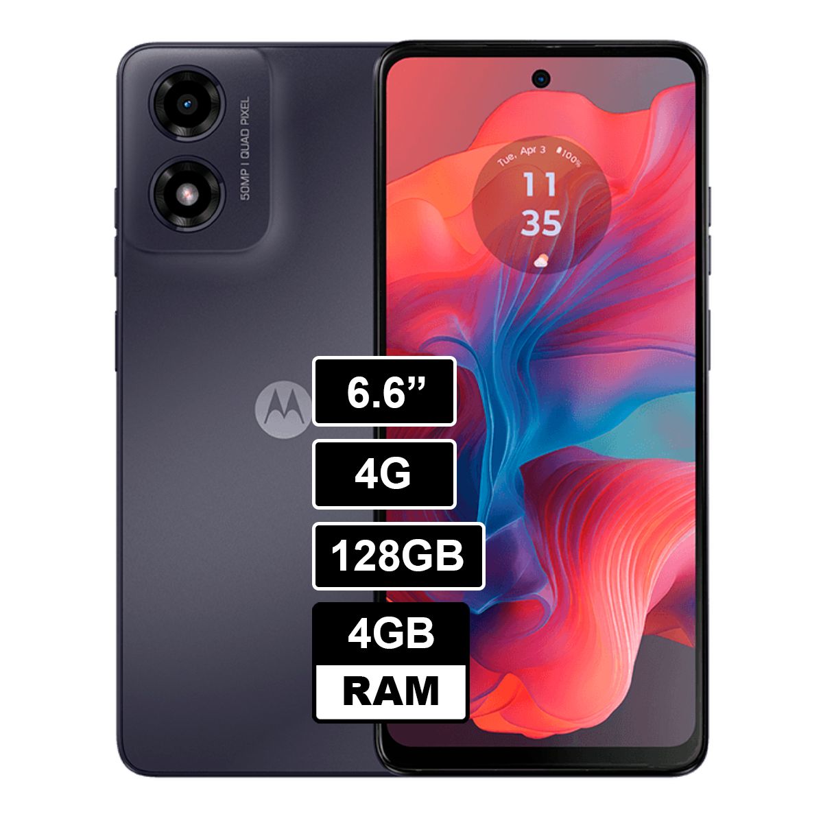 MOTOROLA - CELULAR MOTOROLA MOTO G04s 4GB 128GB NEGRO