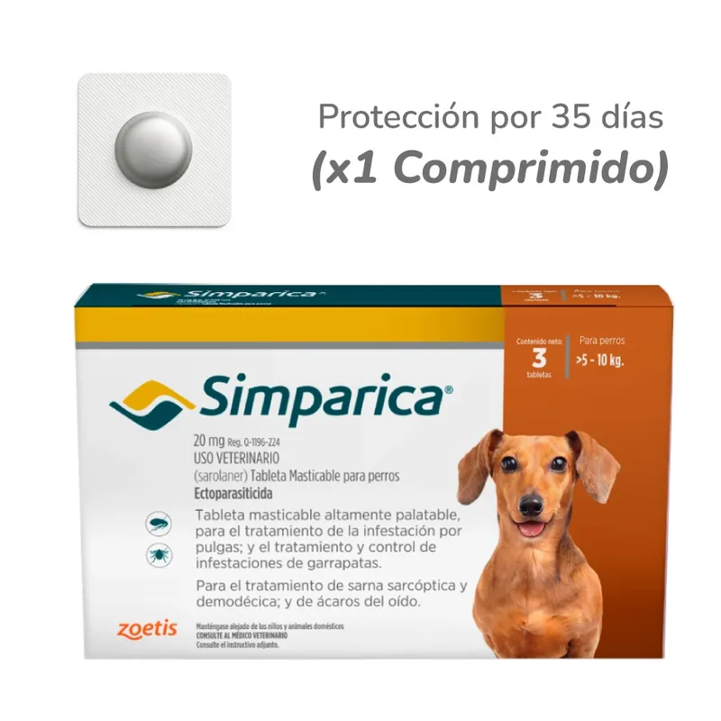 SIMPARICA - Simparica Comprimido para perros de 5 - 10 kg