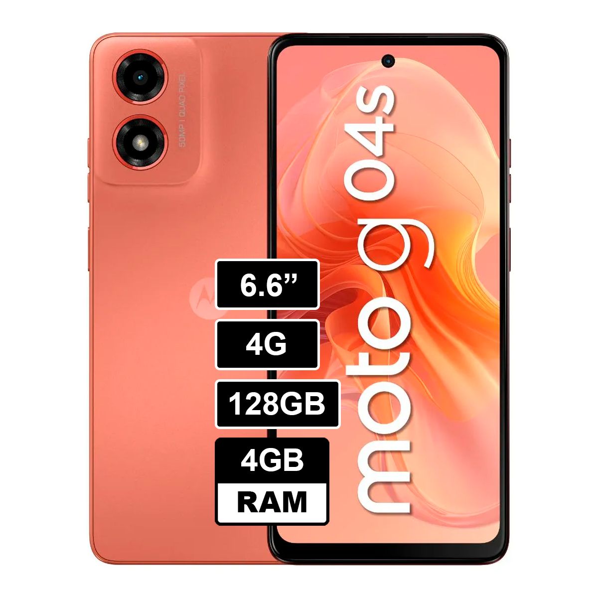 MOTOROLA - CELULAR MOTOROLA MOTO G04s 4GB 128GB NARANJA