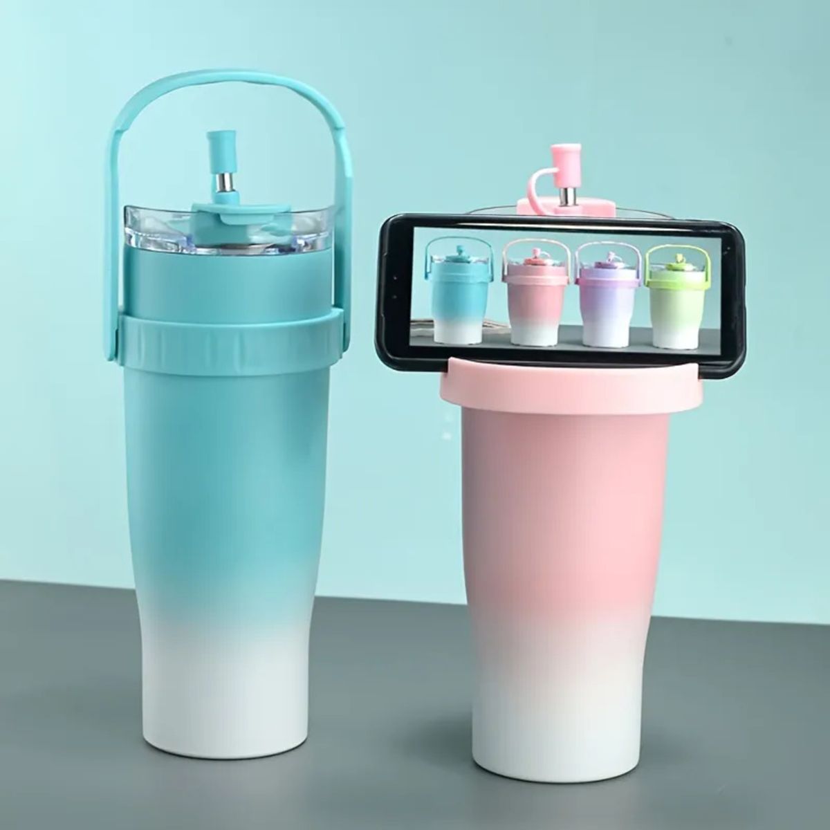 GENERICO - TERMO VASO TOMATODO CON AGARRADERA TIPO STANLEY