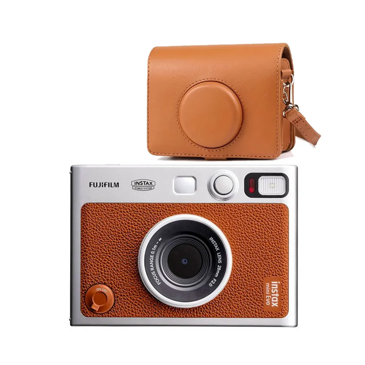 FUJIFILM - Camara Fujifilm instax Mini Evo Brown + Estuche
