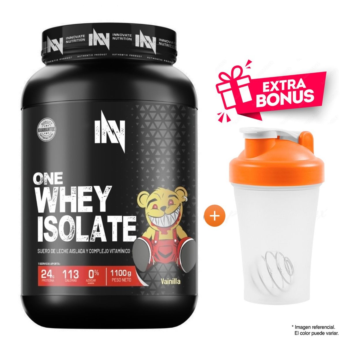 INN INNOVATE NUTRITION - ONE WHEY ISOLATE 1.1 KG INNOVATE NUTRITION CHOCOLATE + SHAKER
