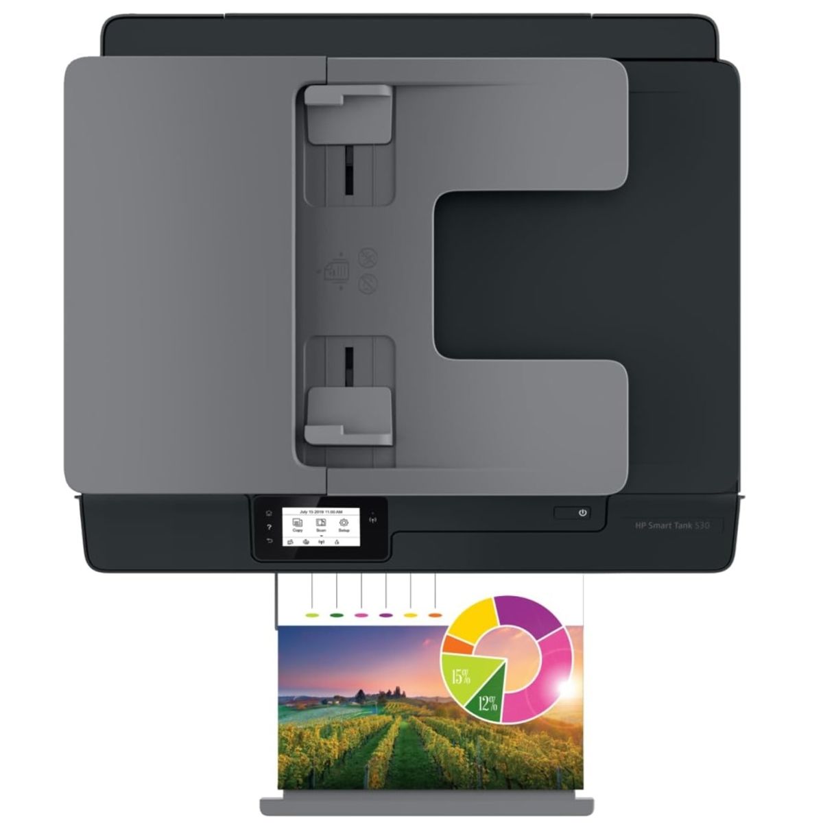 HP - Impresora Multifuncional HP Smart Tank 530 inalámbrica, ADF (4SB24A)