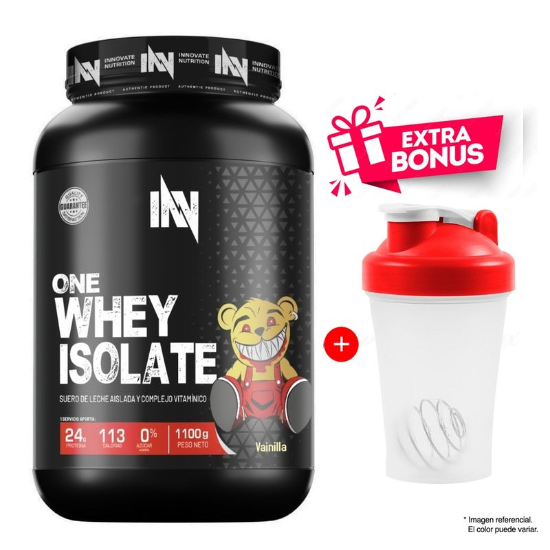 INN INNOVATE NUTRITION - PROTEÍNA ISOLATADA ONE WHEY ISOLATE 1.1 KG CHOCOLATE + SHAKER