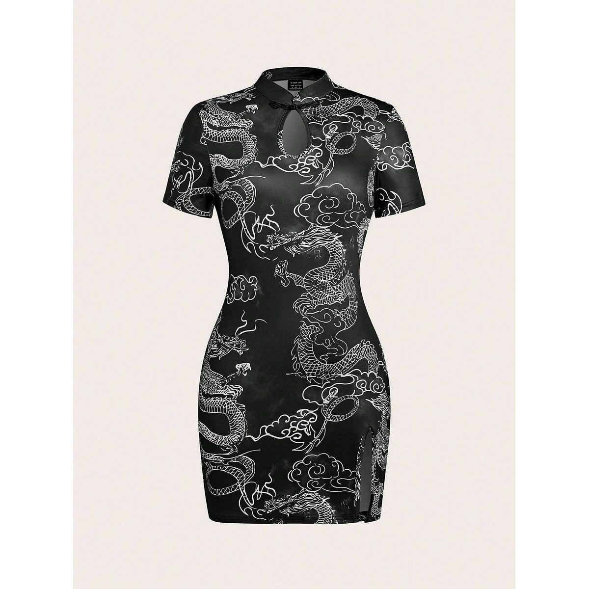 GENERICO - VESTIDO  LOLITAS QUIPAO NEGRO CON MANGA