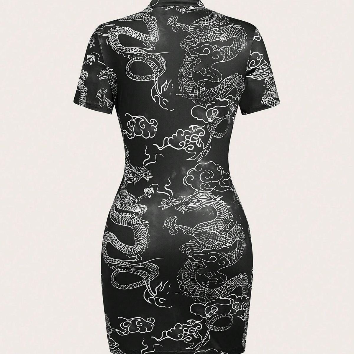 GENERICO - VESTIDO  LOLITAS QUIPAO NEGRO CON MANGA