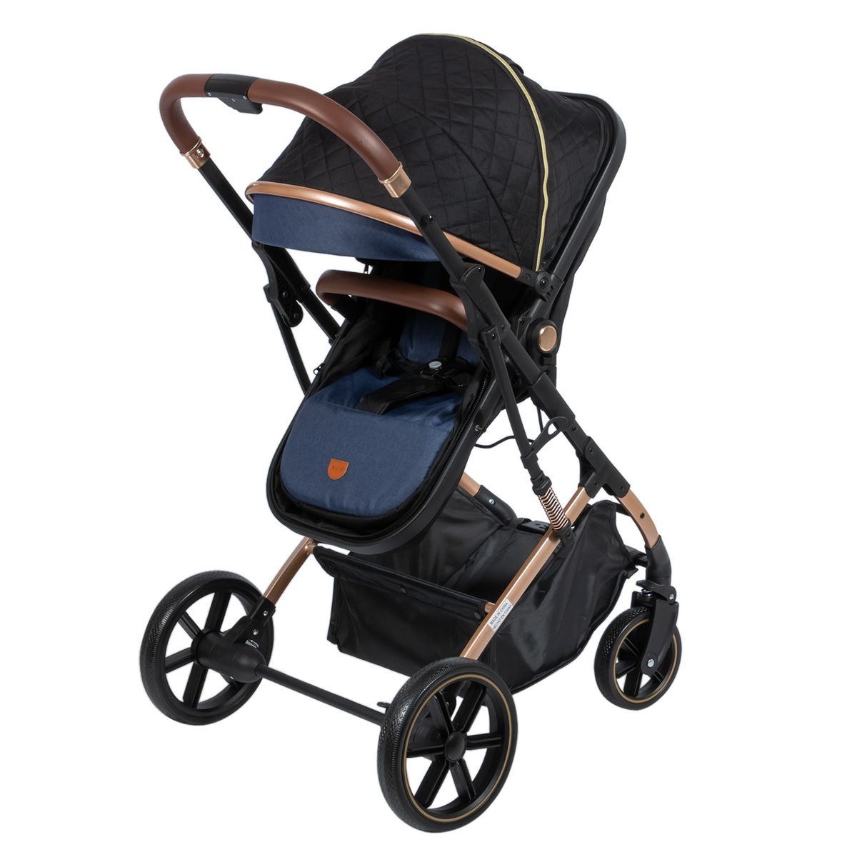 EBABY - Coche Cuna Moisés de Lujo SATURNO EB126-1 Negro
