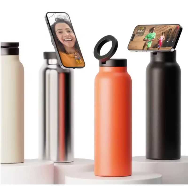 GENERICO - BOTELLA TOMATODO MAGSAFE TRIPODE IMANTADO NARANJA