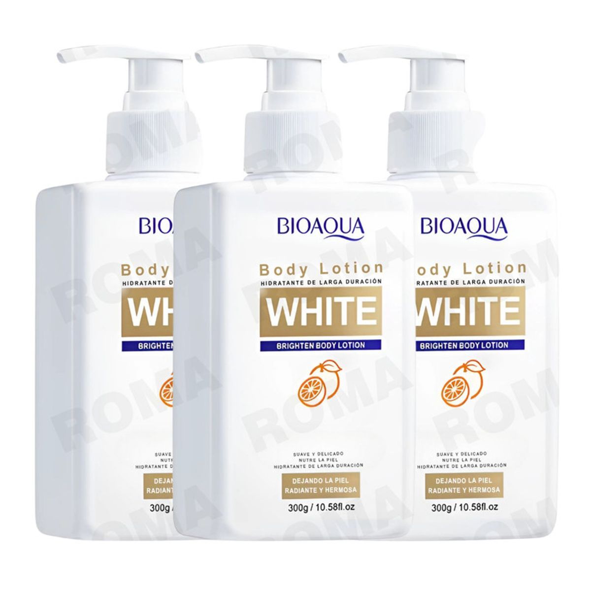 BIOAQUA - PACK 3 LOCIÓN CORPORAL WHITE CON VITAMINA C BIOAQUA 900G