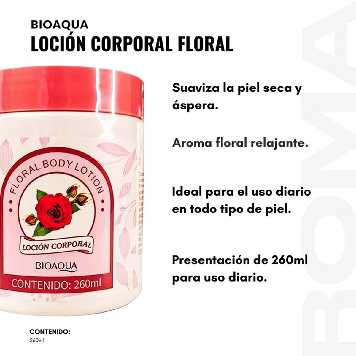 BIOAQUA - LOCIÓN CORPORAL FLORAL BIOAQUA 260ML