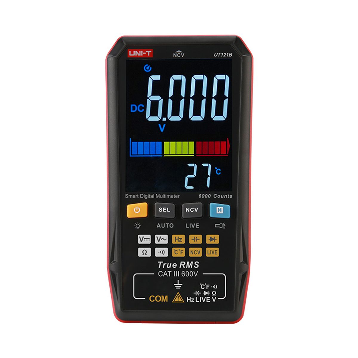 UNI T - multimetro-smart-c-cuerpo-ultrafino-19mm-uni-t-ut-121b-ut121b