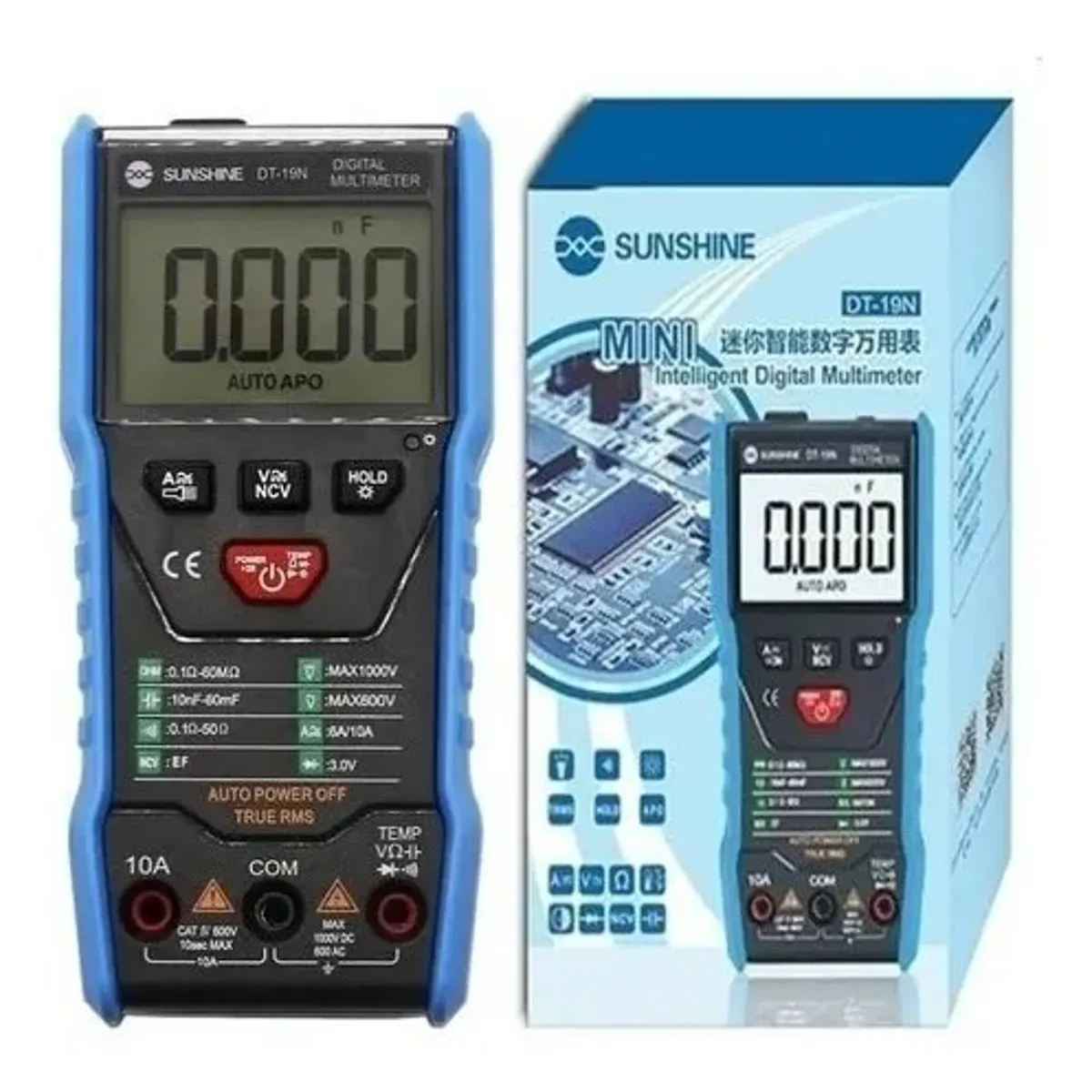 SUNSHINE - Multímetro Digital Sunshine Dt-19n