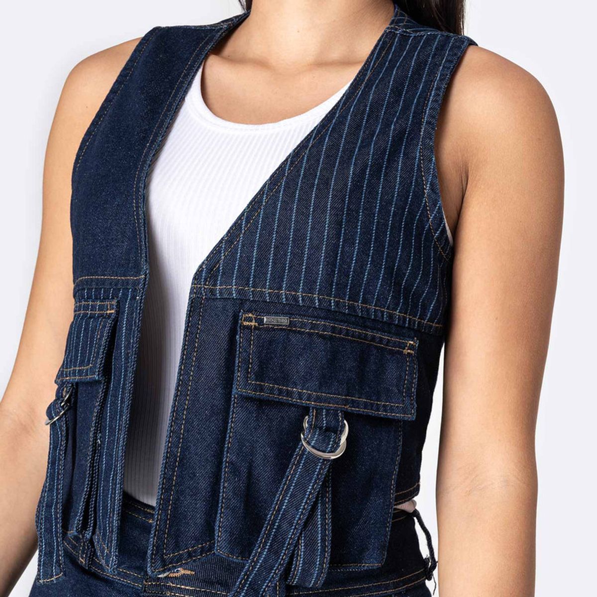 PIONIER - Chaleco Denim Mujer Signe Pionier